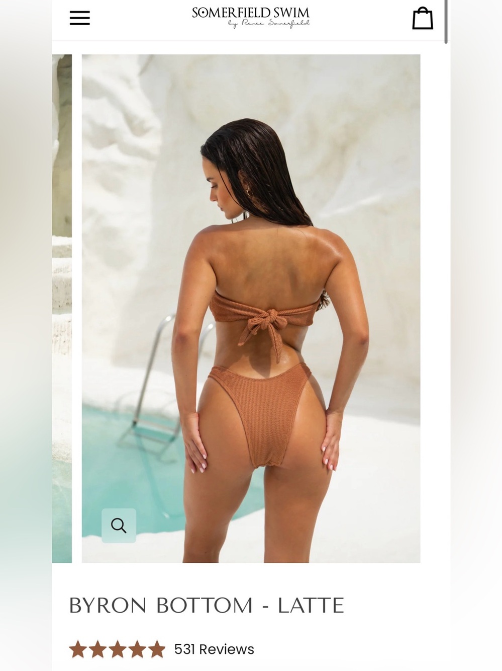 Somerfield Swim Bryon Bottom in Latte